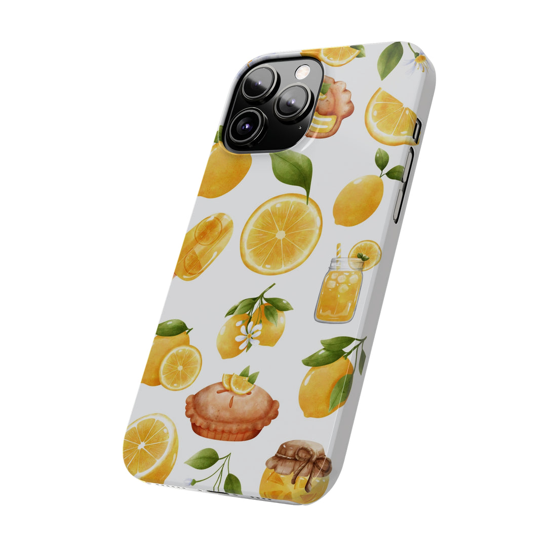 Slim Cute Phone Cases for Iphone - | iPhone 15 Case | iPhone 15 Pro Max Case, Iphone 14 Case, Iphone 14 Pro Max, Iphone 13, Summer Fruit Lemon - Studio40ParkLane