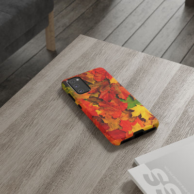 Fall Leaves Impact Resistant, Cute Phone Cases for Samsung S24, S23, S22, S21, IPhone 15 pro Iphone 14 pro Iphone 13 IPhone 12 Iphone 11