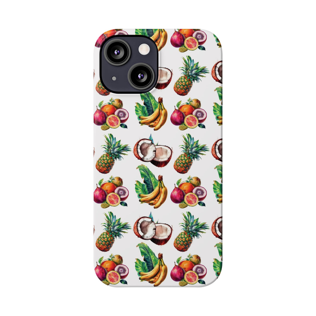 Slim Cute Phone Cases for Iphone - | iPhone 15 Case | iPhone 15 Pro Max Case, Iphone 14 Case, Iphone 14 Pro Max, Iphone 13, Tropical Summer Fruit - Studio40ParkLane