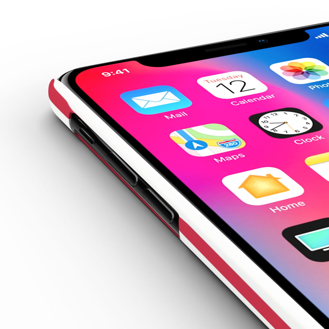 Slim Red Winterberry Striped Cute Phone Case for Iphone 16 - | iPhone 15 Pro Max Case | iPhone 14 Case 13 12 11 10 9 8 7 X XS Gift for Her