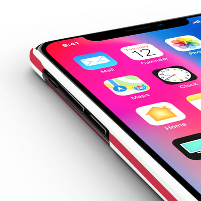 Slim Red Winterberry Striped Cute Phone Case for Iphone 16 - | iPhone 15 Pro Max Case | iPhone 14 Case 13 12 11 10 9 8 7 X XS Gift for Her