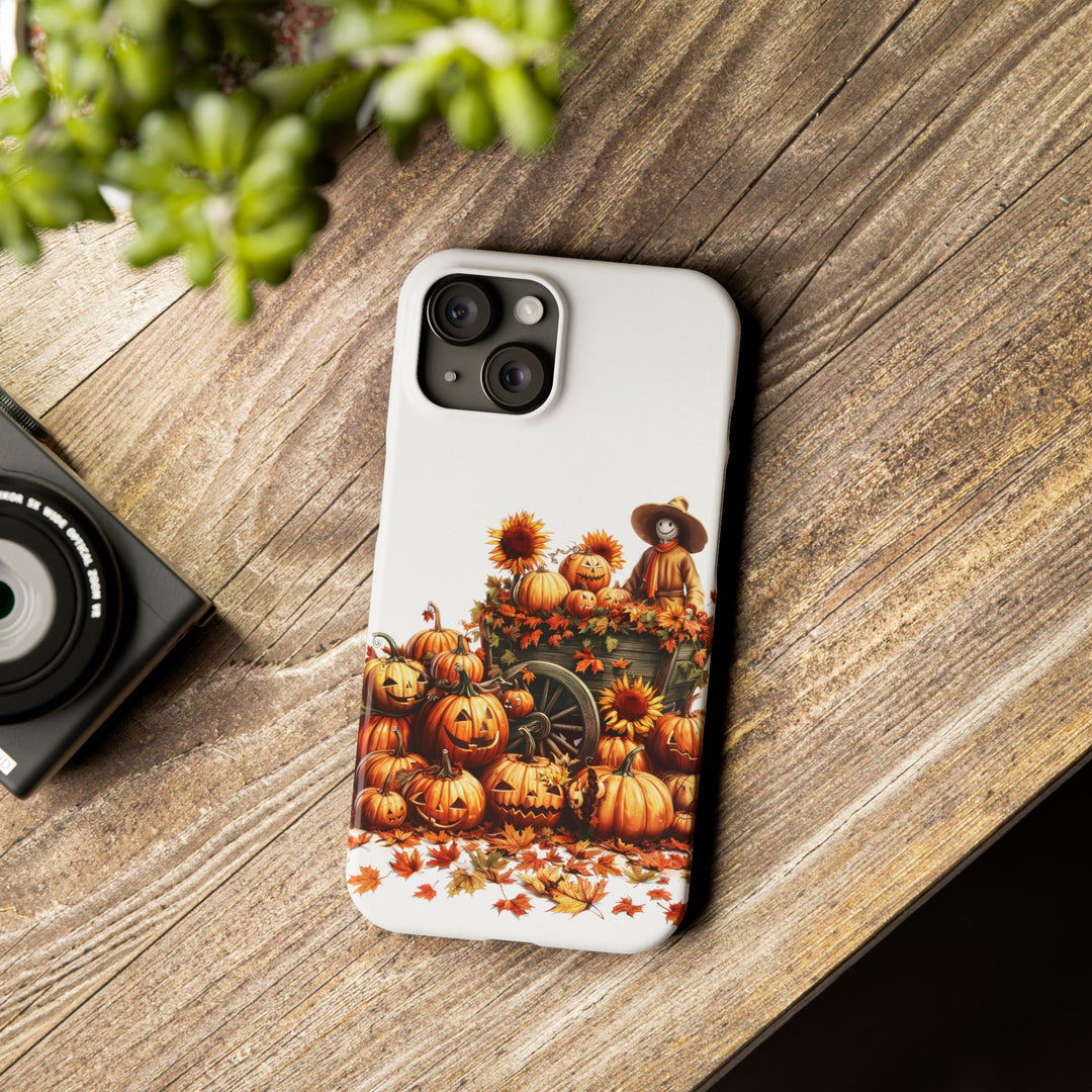 Slim Fall Leaves Scarecrow Slim Cute Phone Cases for Iphone | iPhone 15 Case | iPhone 15 Pro Max Case, Iphone 14, Iphone 14 Pro Max, Iphone 13 - Studio40ParkLane