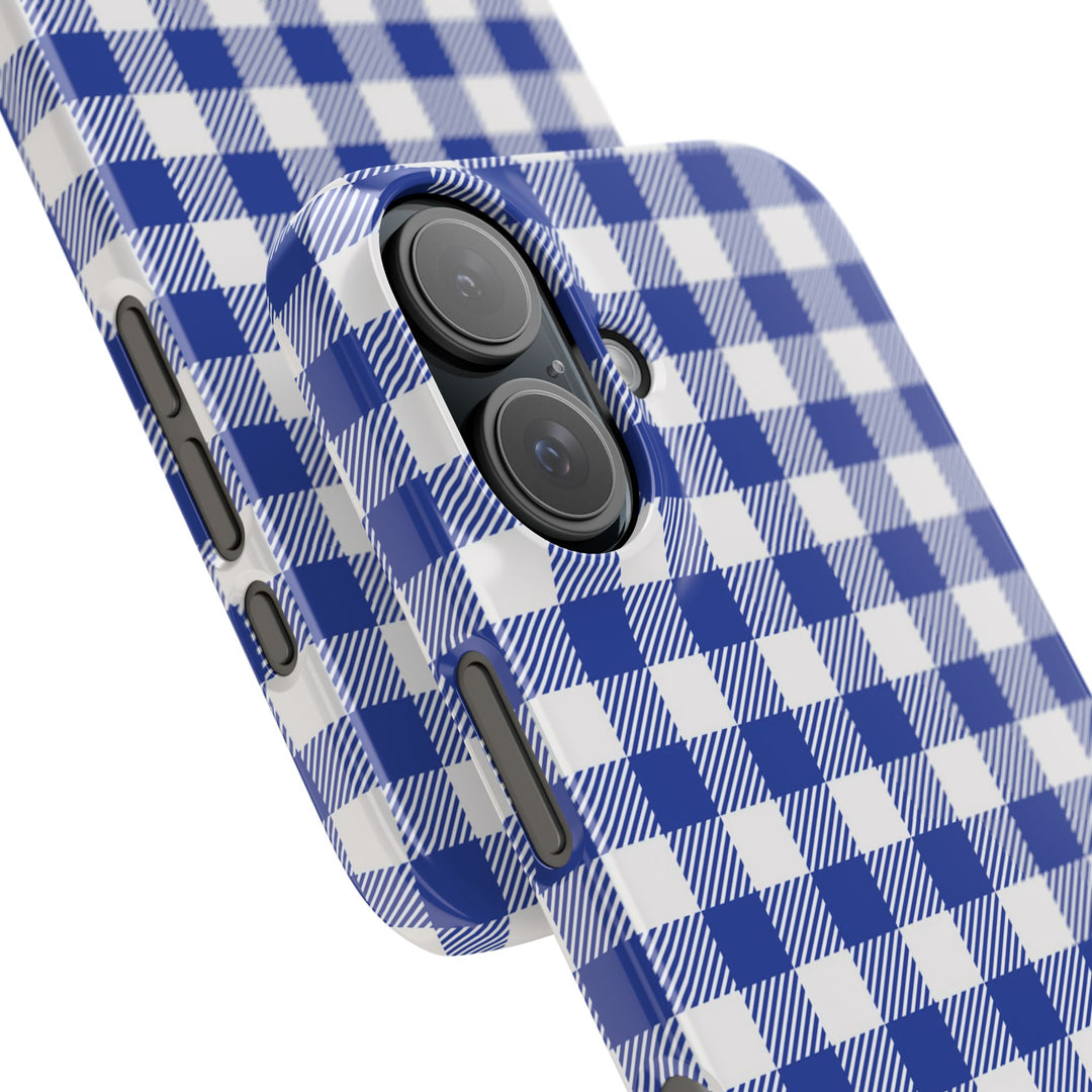 Slim Blue Gingham Gift for Her Cute Phone Cases for Iphone 16 Pro Max | iPhone 15 Case | iPhone 15 Pro Max Case, Iphone 14, 13, 12, 11, 10, 8, 7 - Studio40ParkLane