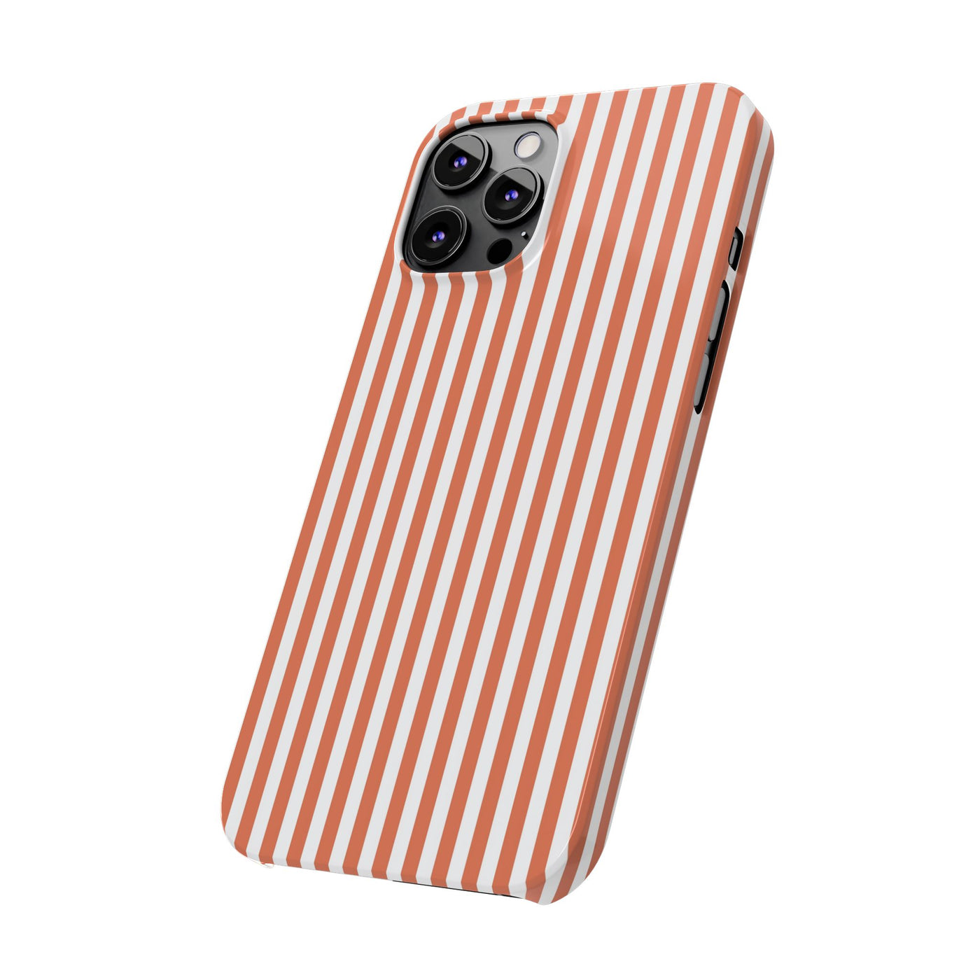 Slim Red Winter Peach Striped Cute Phone Case for Iphone 16 - | iPhone 15 Pro Max Case | iPhone 14 Case 13 12 11 10 9 8 7 X XS Gift for Her