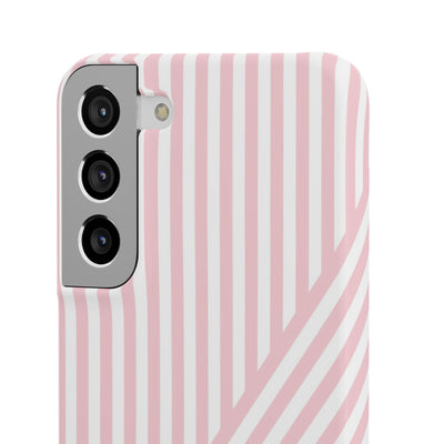 Aesthetic Sweet Pink Stripes Cute Phone Case Sleek Snap - For iPhone 17 Pro Max iPhone 16 Pro iPhone 15 Iphone 14 Plus 13 Pro 12 11 10 Gift