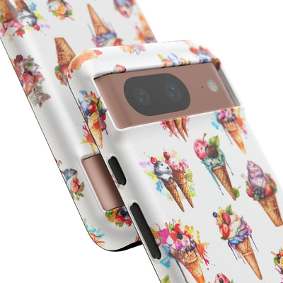 Impact Resistant, Summer Icecream, Cute Phone Cases for Samsung S24, S23, S22, S21, IPhone 15 pro, Iphone 14 pro, Iphone 13 IPhone 12, Iphone 11