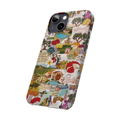 Slim Italy Tuscany Coquette Collage Cute Phone Case for Iphone 17 - | iPhone 16 Pro Max Case | iPhone 15 Case Iphone 14 13 12 11 10 9 8 7 - Studio40ParkLane