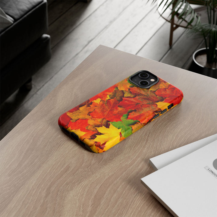Fall Leaves Impact Resistant, Cute Phone Cases for Samsung S24, S23, S22, S21, IPhone 15 pro Iphone 14 pro Iphone 13 IPhone 12 Iphone 11 - Studio40ParkLane