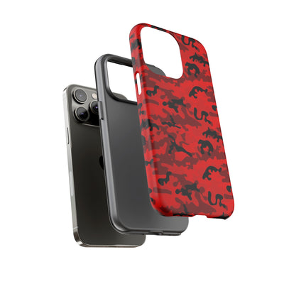 Impact Resistant, Red Camo Camouflage, Cute Phone Cases for Samsung S24, S23, S22, S21, IPhone 15 pro Iphone 14 pro Iphone 13 IPhone 12 Iphone 11