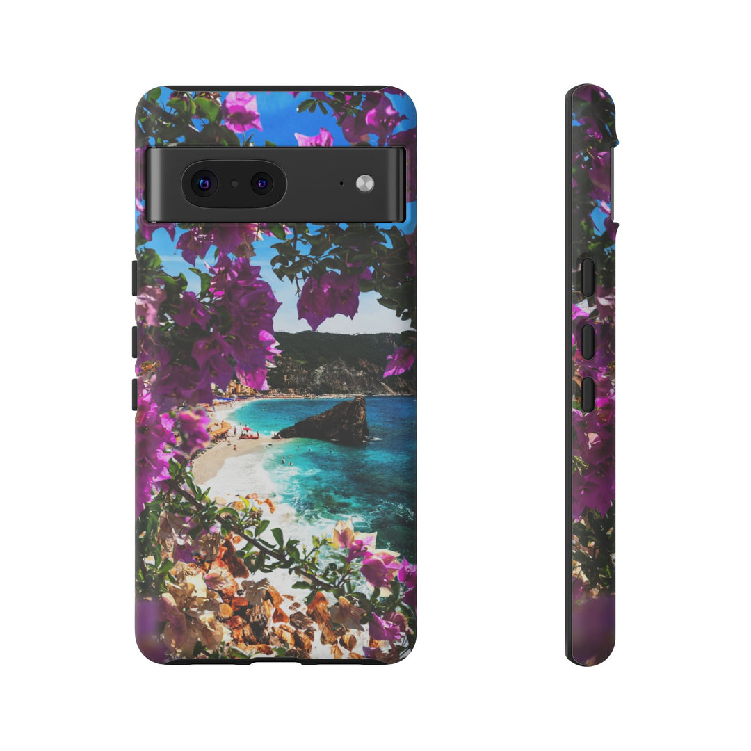 Impact Resistant, Bougainvillea Seaview, Cute Phone Cases for Samsung S24, S23, S22, S21, IPhone 15 pro Iphone 14 pro Iphone 13 IPhone 12 Iphone 11 - Studio40ParkLane