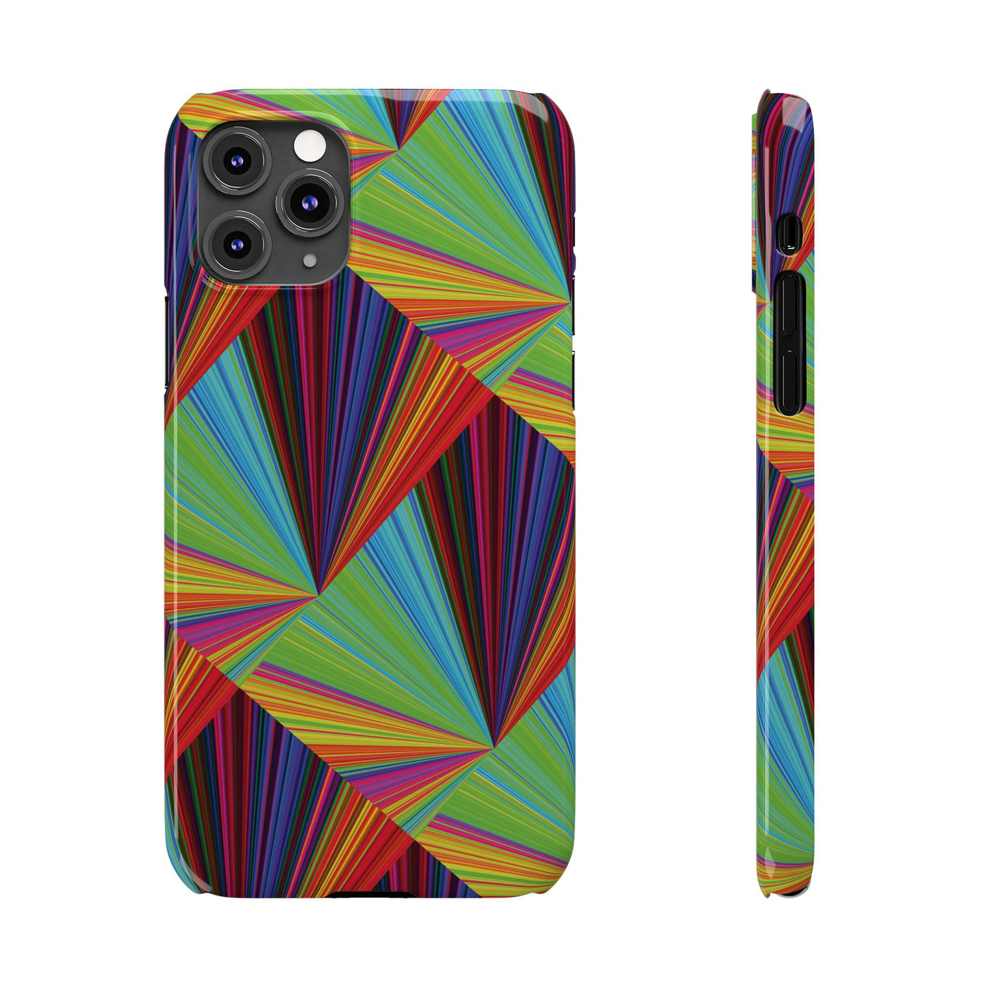 Slim Triangle Kaleidoscope Colors Gift for Her Cute Phone Cases for Iphone 16 Case | iPhone 15 Case | iPhone 15 Pro Max Case, Iphone 14, Iphone 14 Pro Max, Iphone 13, 12, 11, 10, 8,7