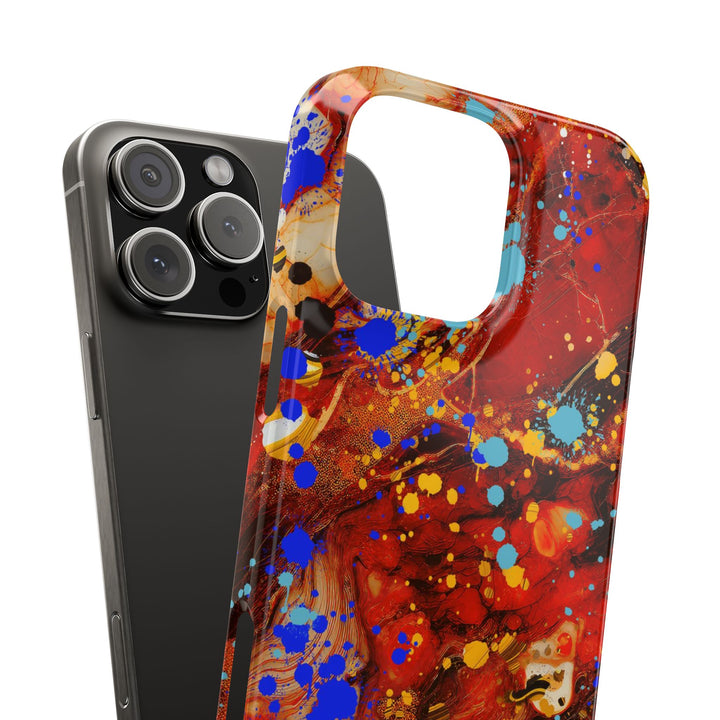 Slim Cute Phone Cases for Iphone - | iPhone 15 Case | iPhone 15 Pro Max Case, Iphone 14 Case, Iphone 14 Pro Max, Iphone 13, Fall Marble Paint Splash - Studio40ParkLane