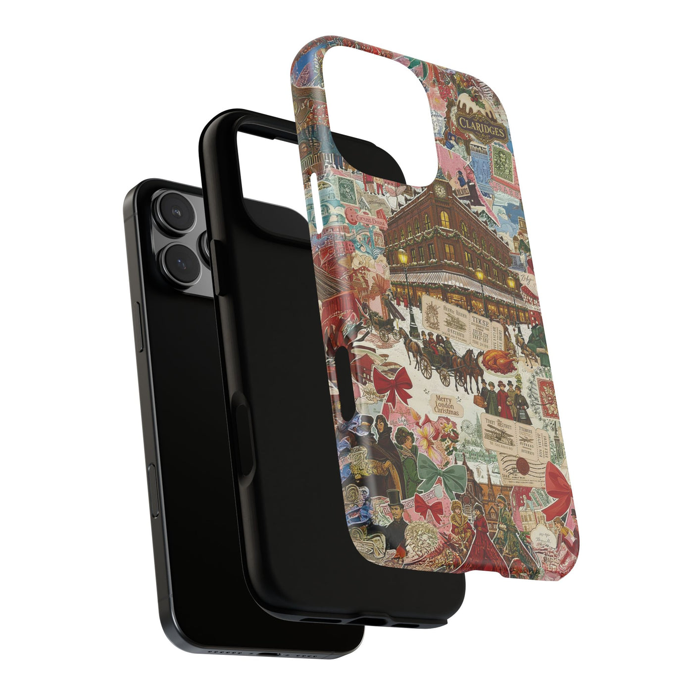 Aesthetic Tough London Coquette Collage Premium Phone Case - For iPhone 17 Pro Max iPhone 16 Pro iPhone 15 Iphone 14 Plus 13 Pro 12 11 10 XR - Studio40ParkLane