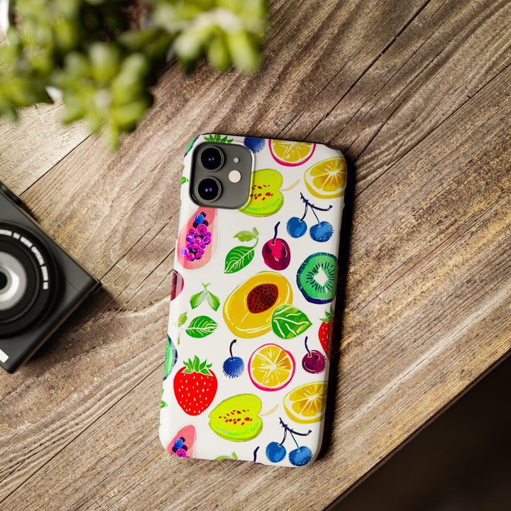 Slim Cute Phone Cases for Iphone | iPhone 15 Case | iPhone 15 Pro Max Case, Iphone 14, Iphone 14 Pro Max, Iphone 13, Summer Fruit Mix - Studio40ParkLane