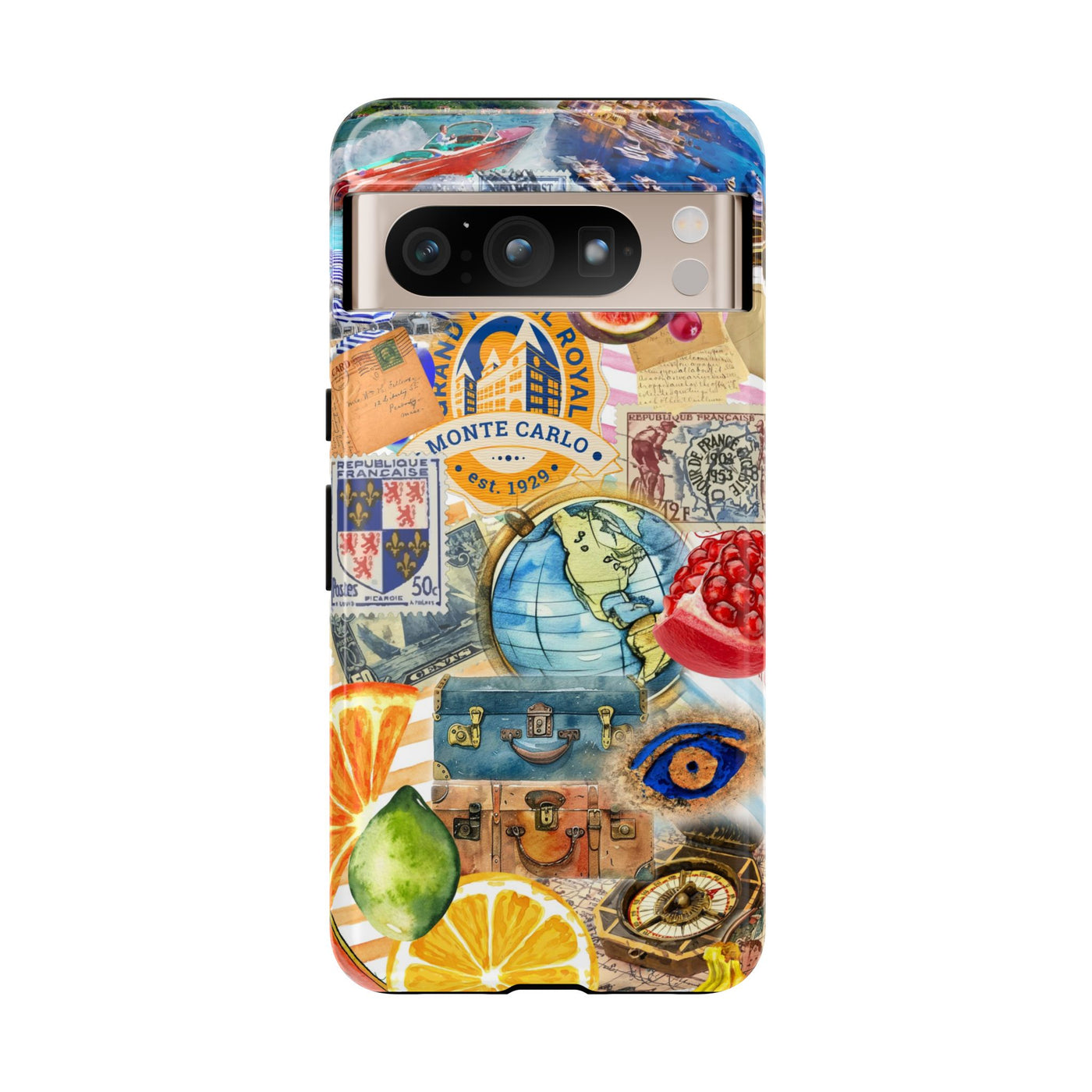 Cute European Summer Collage Phone Case, for IPhone 16 Case | Iphone 15, Iphone 14, IPhone 13 Case, 11 8 7, Samsung Galaxy S24, S23, S22, S21 Extra Protective