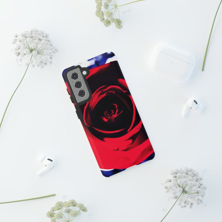 Cute Samsung Phone Case | Aesthetic Samsung Phone Case | Red Rose | Galaxy S23, S22, S21, S20 | Luxury Double Layer | Cool - Studio40ParkLane