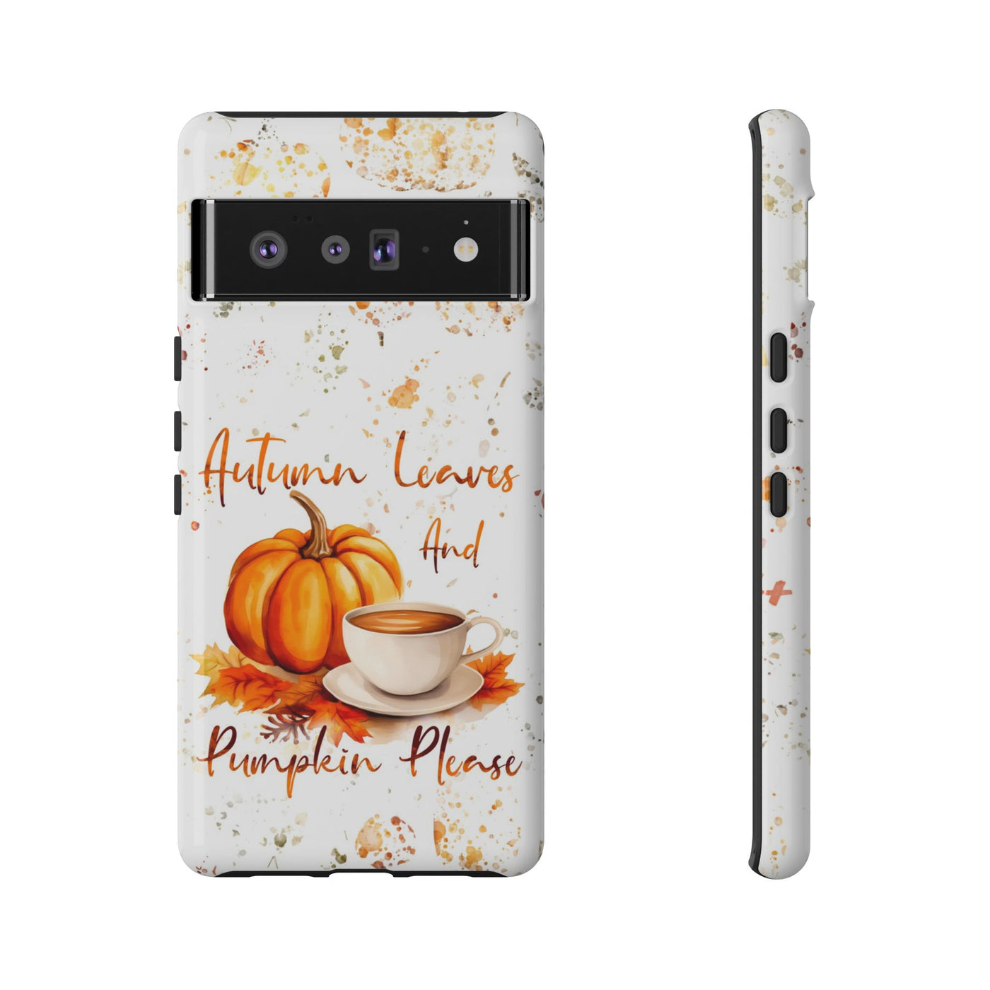 Impact Resistant, Fall Leaves Pumpkin Pie, Cute Phone Cases for Samsung S24, S23, S22, S21, IPhone 15 pro Iphone 14 pro Iphone 13 IPhone 12 Iphone 11