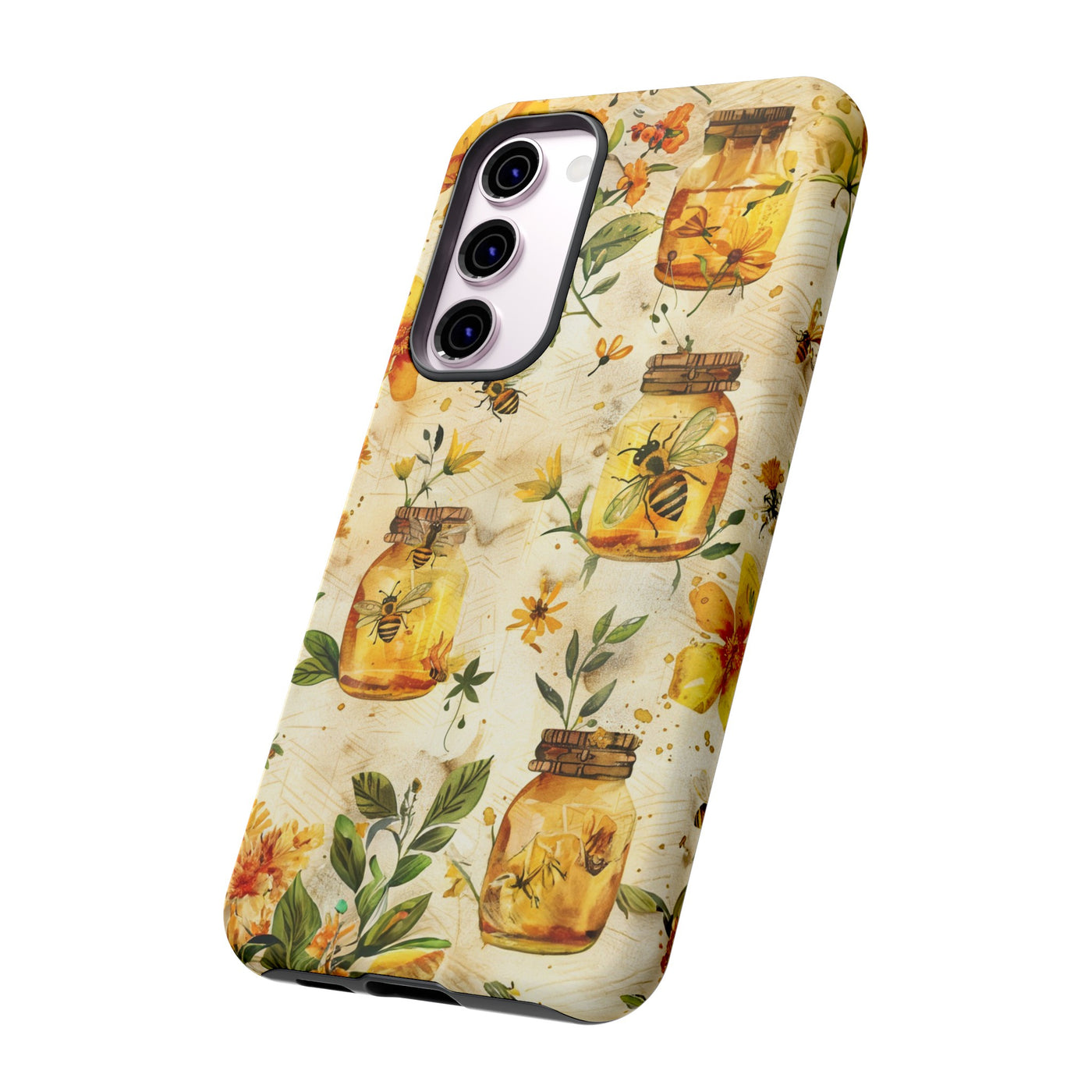 Impact Resistant, Honey Bees, Cute Phone Cases for Samsung S24, S23, S22, S21, IPhone 15 pro Iphone 14 pro Iphone 13 IPhone 12 Iphone 11