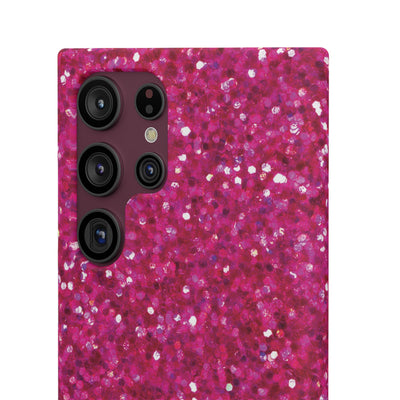 Snap Non-Glitter Muted Pink Play on "Faux" Glitter Effect Cute Phone Cases for Samsung and Iphone, 16, 15, 14, S24, S23, S22, S21, S20, Plus and Ultra