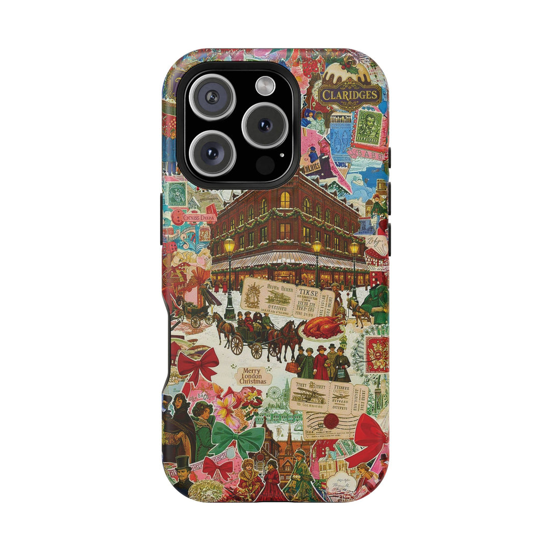 Aesthetic Tough Magsafe London Coquette Collage Phone Case - For iPhone 17 Pro Max iPhone 16 Pro iPhone 15 Iphone 14 Plus 13 Pro 12 11 10 - Studio40ParkLane