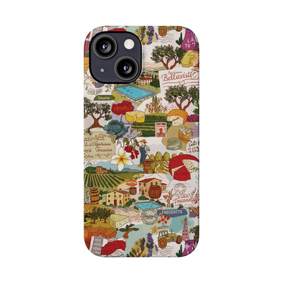 Slim Italy Tuscany Coquette Collage Cute Phone Case for Iphone 17 - | iPhone 16 Pro Max Case | iPhone 15 Case Iphone 14 13 12 11 10 9 8 7 - Studio40ParkLane
