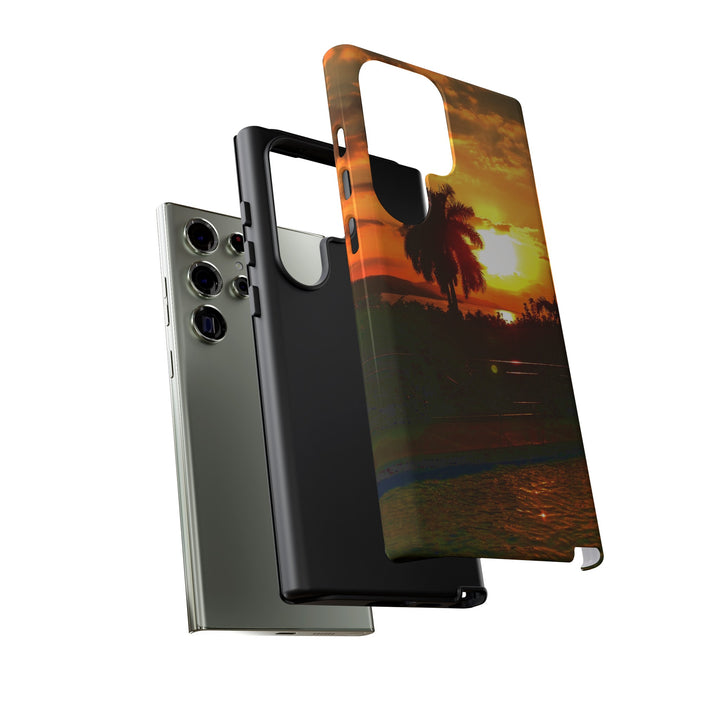 Cute Samsung Case | Cool Iphone Case | Summer Jamaica Pool Sunset, Samsung S24, S23, S22, S21, IPhone 15 Case | Iphone 14 Case, Iphone 13 Case - Studio40ParkLane