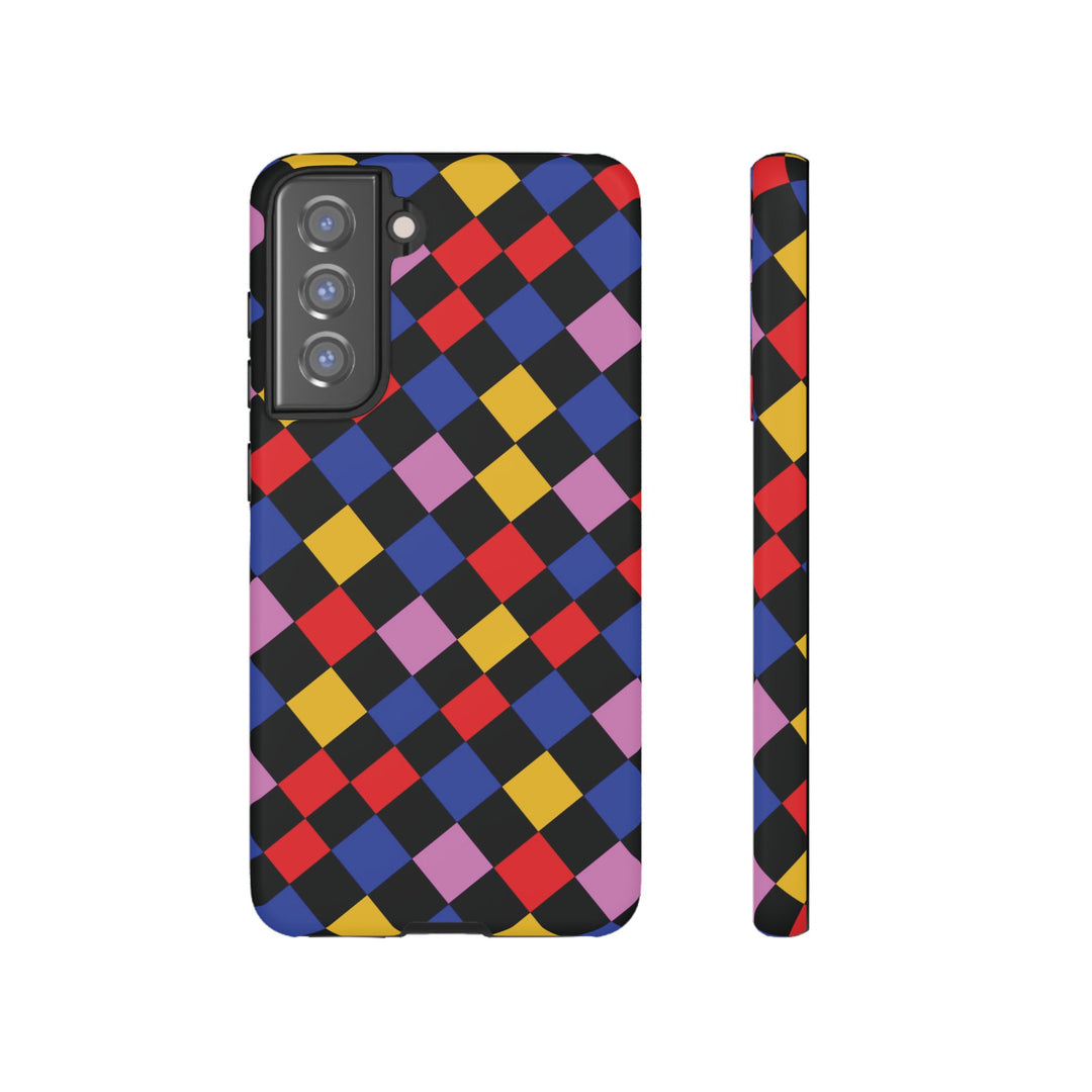 Aesthetic Tough Colorful Checkerboard Phone Case Premium - For iPhone 17 Pro Max iPhone 16 Pro iPhone 15 Iphone 14 Plus 13 Pro 12 11 10 XR - Studio40ParkLane