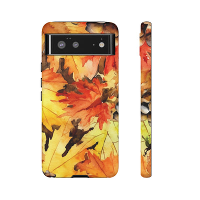 Impact Resistant, Fall Leaves, Cute Phone Cases for Samsung S24, S23, S22, S21, IPhone 15 pro Iphone 14 pro Iphone 13 IPhone 12 Iphone 11