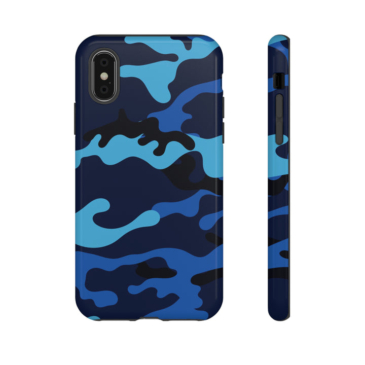 Cool Phone Case | Blue Camouflage, For iPhone 15 Case | iPhone 15 Pro Case, Iphone 14 Case, Iphone 14 Pro Max Case, Protective Iphone Case - Studio40ParkLane
