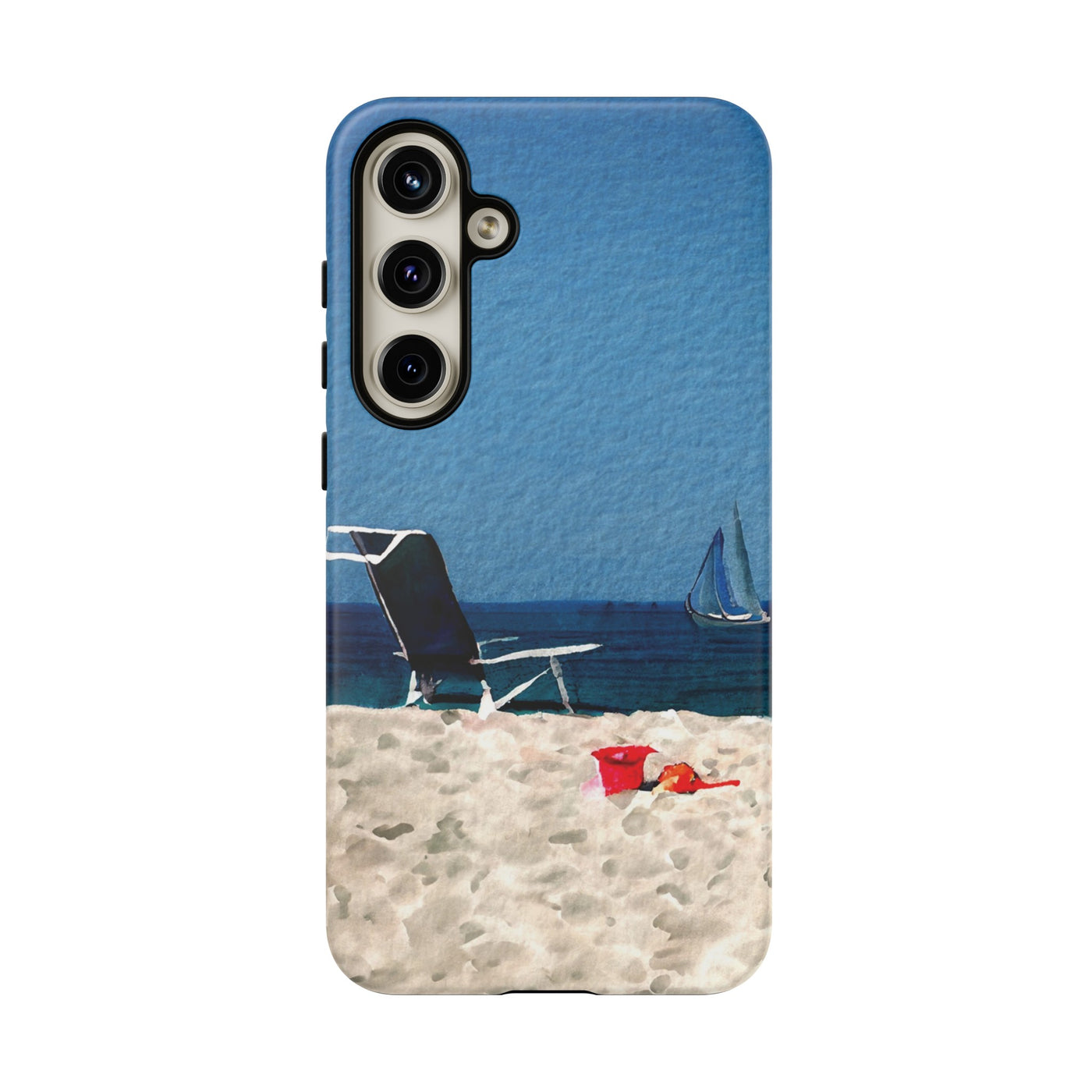 Cute Samsung Case | Cool Iphone Case | Summer Blue Beach Chair, Samsung S24, S23, S22, S21, IPhone 15 Case | Iphone 14 Case, Iphone 13 Case