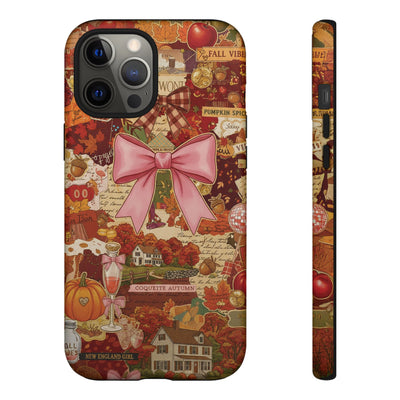 New England Fall Coquette Collage Tough Premium Phone Case - For iPhone 16 Pro Max iPhone 15 Pro iPhone Iphone 14 Plus 13 Pro 12 11 10 XR XS