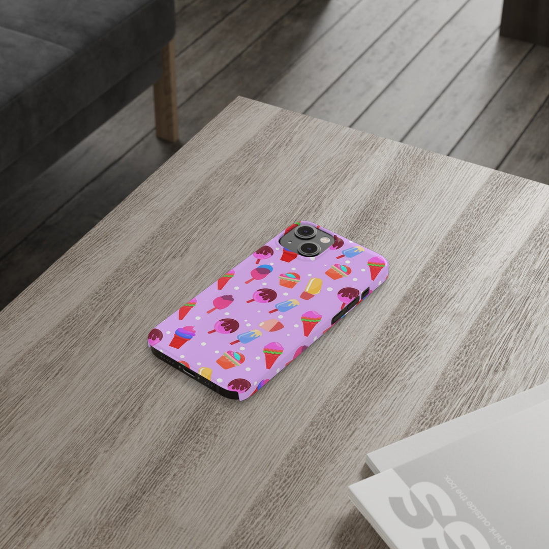 Slim Cute Phone Cases for Iphone - | iPhone 15 Case | iPhone 15 Pro Max Case, Iphone 14 Case, Iphone 14 Pro Max, Iphone 13, Summer Ice - cream Pink - Studio40ParkLane