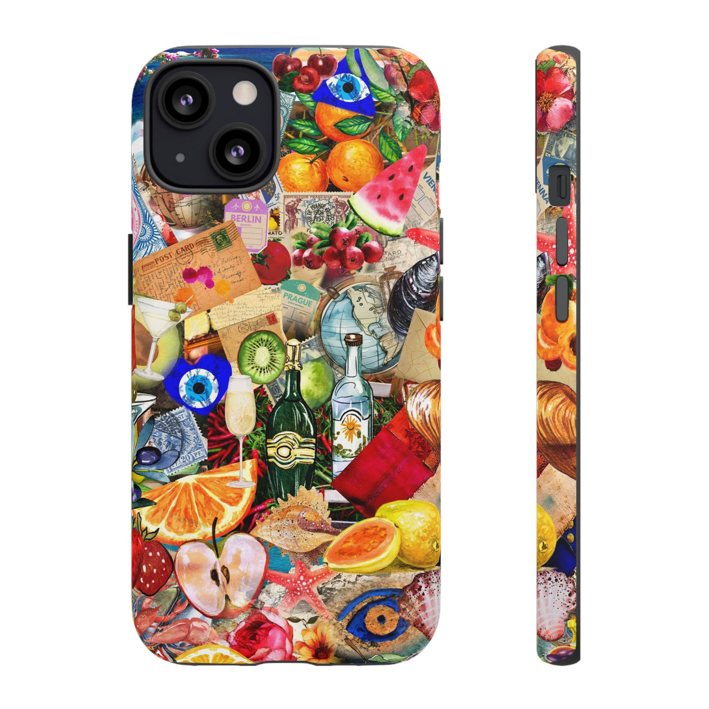 Fruity European Summer Impact Resistant Cute Phone Cases for Samsung S24, S23, S22, S21, IPhone 15 pro Iphone 14 pro Iphone 13 IPhone 12 Iphone 11