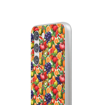 Cute Flexi Phone Cases, Summer Fruit Mix, Compatible with Samsung Galaxy S23, Samsung S22, Samsung S21, Samsung S20, Galaxy S20 Ultra