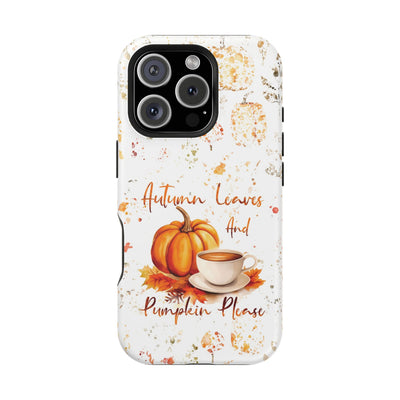 Fall Leaves Pumpkins Tough Magsafe Cute Phone Cases for Iphone | iPhone 15 Case | iPhone 15 Pro Max Case, Iphone 14, Iphone 14 13 12 11 10 9 8 7 - Studio40ParkLane