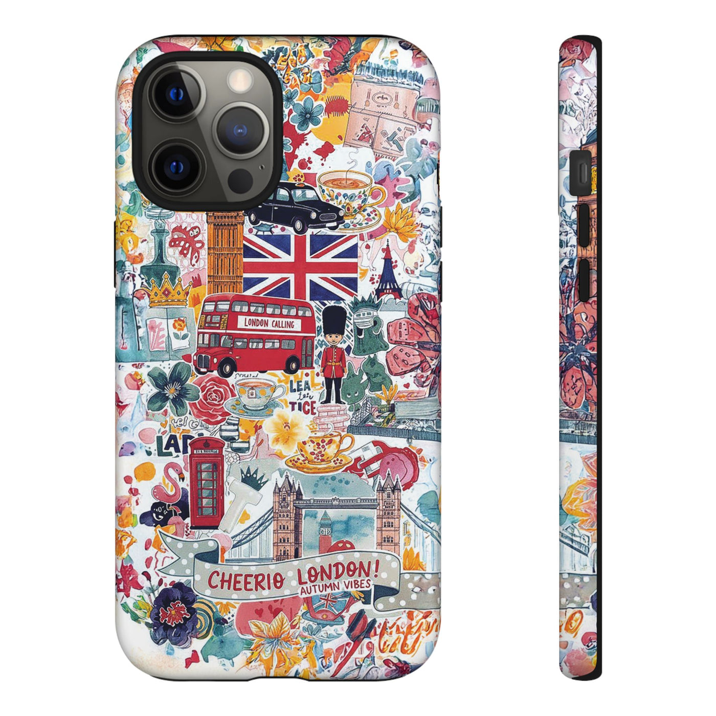 London England Coquette Collage Tough Premium Phone Case - For iPhone 17 Pro Max iPhone 16 Pro iPhone 15 Iphone 14 Plus 13 Pro 12 11 10 XR - Studio40ParkLane