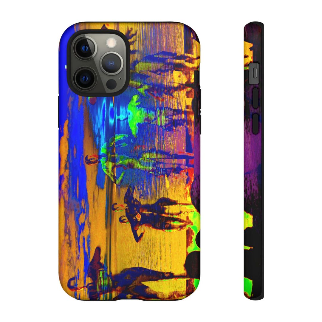 Cute IPhone Case | iPhone 15 Case | iPhone 15 Pro Max Case, Iphone 14 Case, Iphone 14 Pro Max Case IPhone Case for Art Lovers, Sunset Dance Blue Yellow - Studio40ParkLane