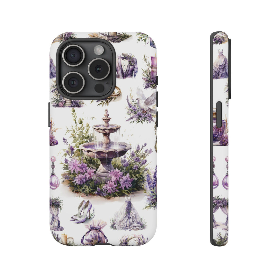 Impact Resistant, Lavender Wedding, Cute Phone Cases for Samsung S24, S23, S22, S21, IPhone 15 pro Iphone 14 pro Iphone 13 IPhone 12 Iphone 11 - Studio40ParkLane