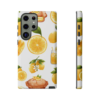 Impact Resistant, Lemon Fruit Pie, Cute Phone Cases for Samsung S24, S23, S22, S21, IPhone 15 pro Iphone 14 pro Iphone 13 IPhone 12 Iphone 11