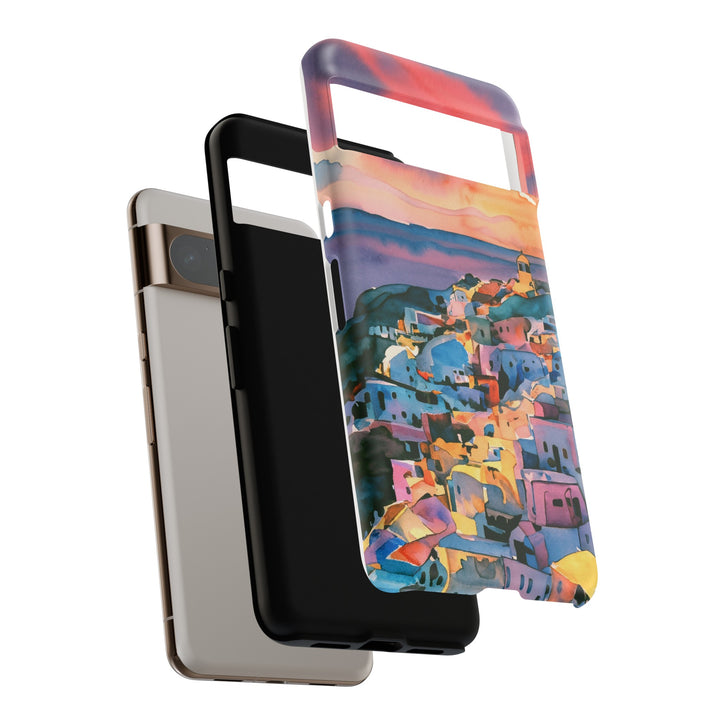 Impact Resistant, Greek Sunset, Cute Phone Cases for Samsung S24, S23, S22, S21, IPhone 15 pro Iphone 14 pro Iphone 13 IPhone 12 Iphone 11 - Studio40ParkLane
