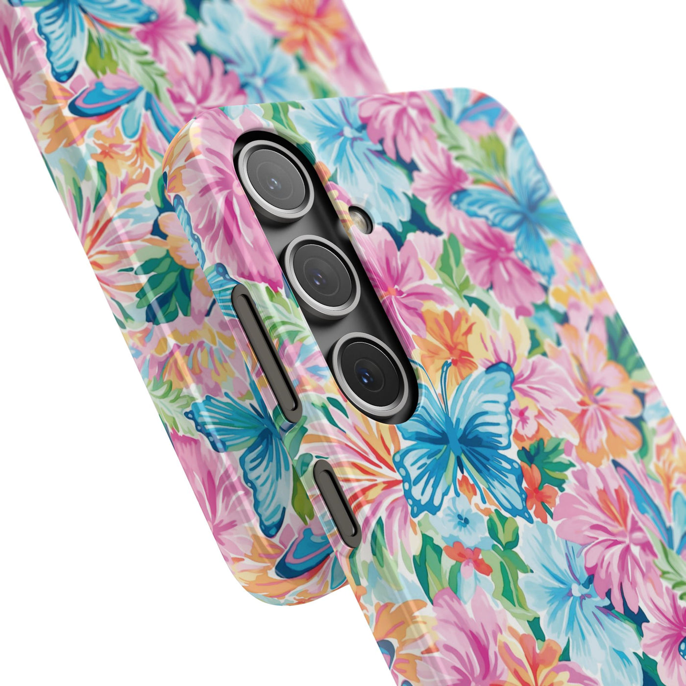 Snap Butterflies Flowers Cute Phone Cases for Samsung S24, S23, S22, S21, S20, Plus and Ultra, Iphone 16 Pro Max, Iphone 15, 14, 13, 12, 11, 10 - Studio40ParkLane