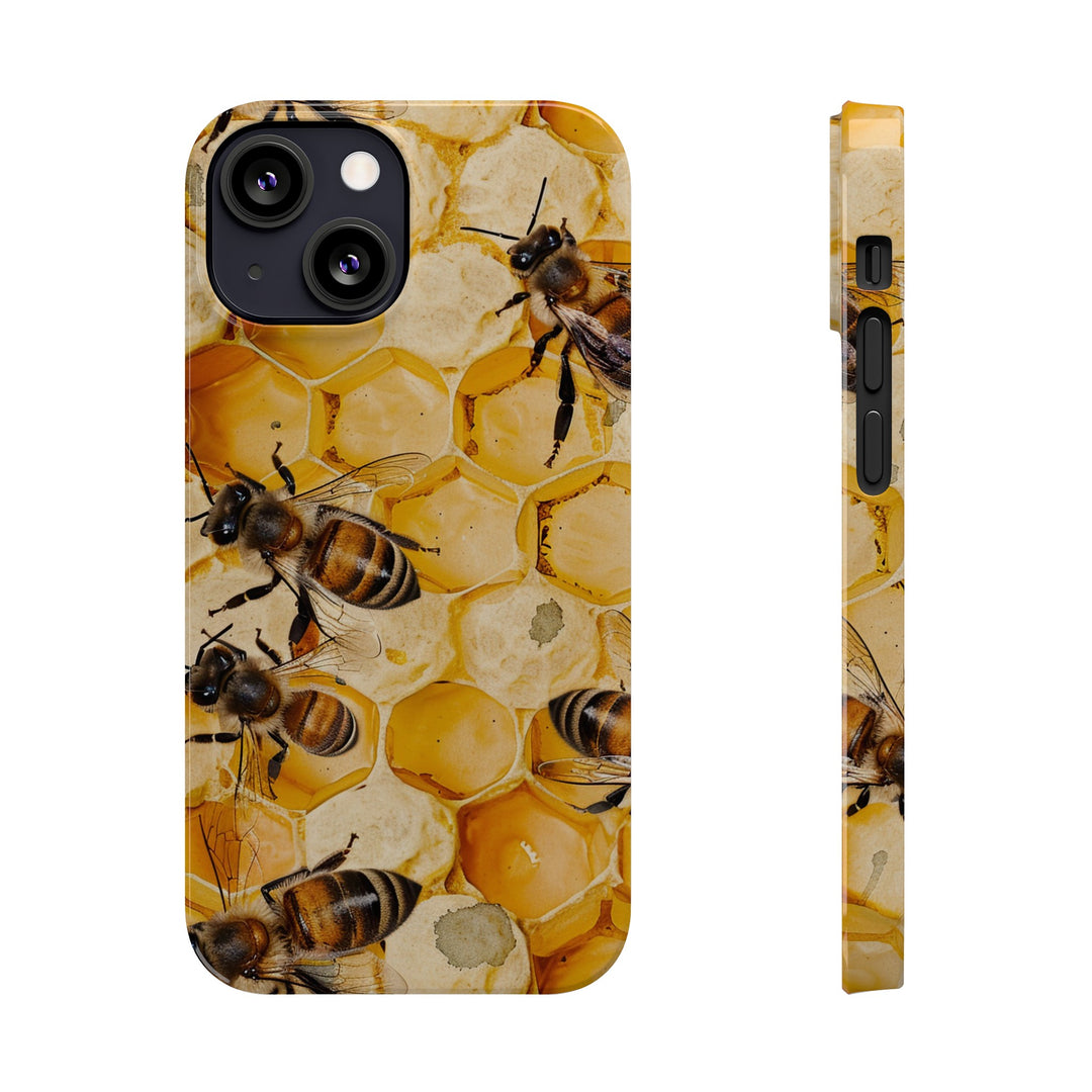 Slim Cute Phone Cases for Iphone - | iPhone 15 Case | iPhone 15 Pro Max Case, Iphone 14 Case, Iphone 14 Pro Max, Iphone 13, Summer Honey Bees - Studio40ParkLane