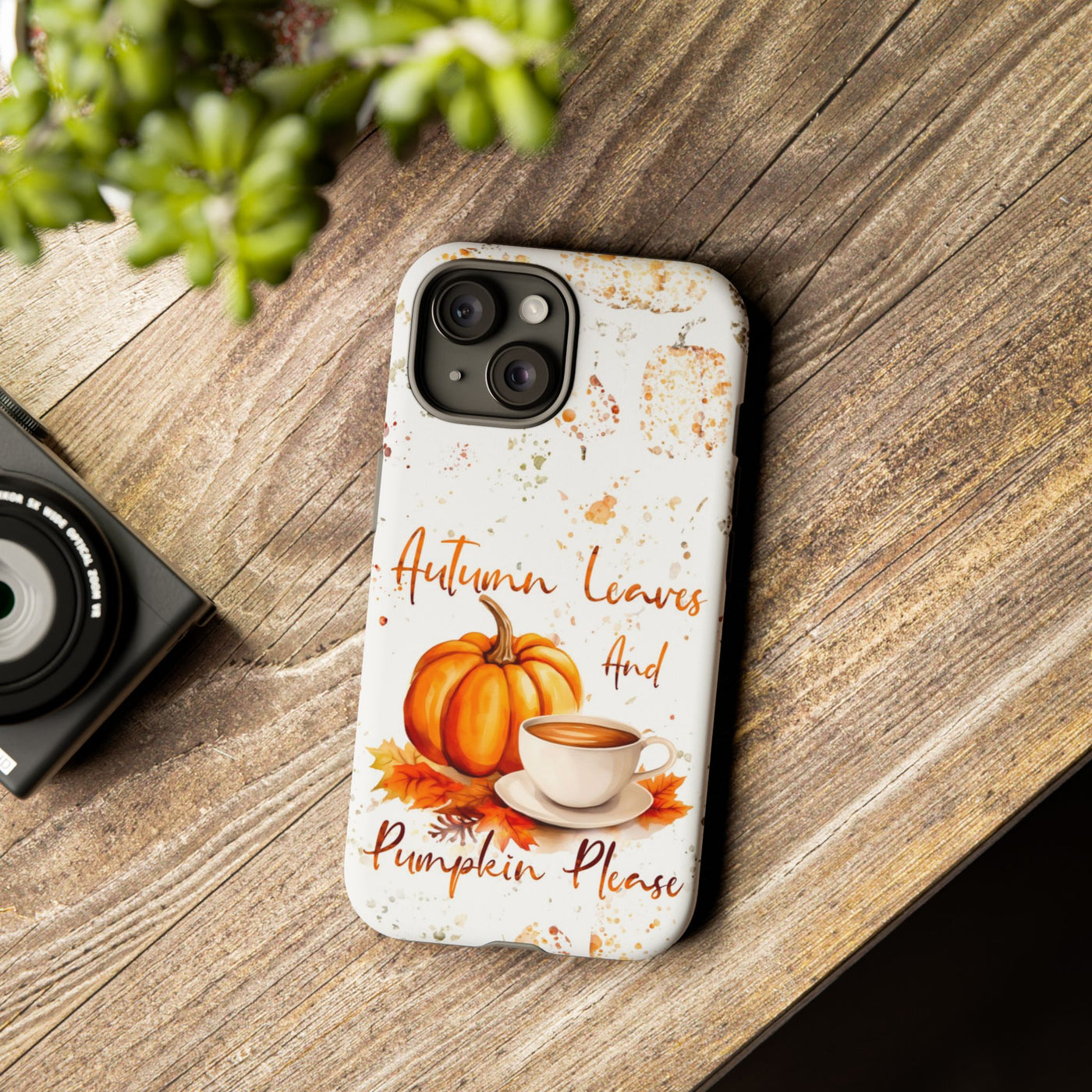 Impact Resistant, Fall Leaves Pumpkin Pie, Cute Phone Cases for Samsung S24, S23, S22, S21, IPhone 15 pro Iphone 14 pro Iphone 13 IPhone 12 Iphone 11