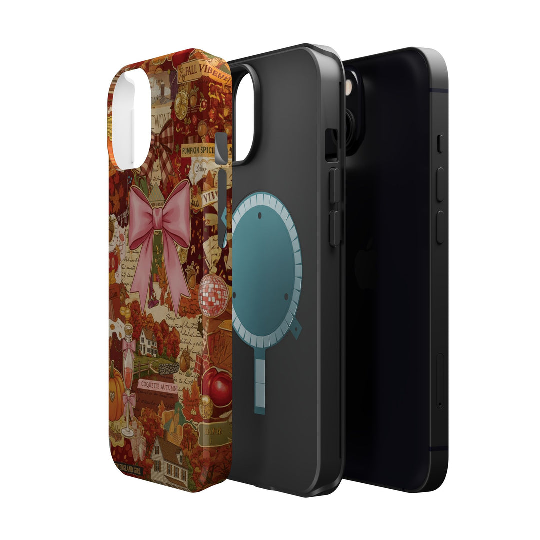 New England Fall Coquette Collage Tough Magsafe Cute Phone Cases for Iphone | iPhone 15 Pro Max Case, Iphone 14, Iphone 14 13 12 11 10 9 8 7 - Studio40ParkLane