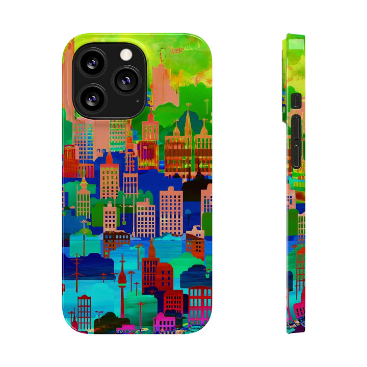 Slim Cute Phone Cases for Iphone - | iPhone 15 Case | iPhone 15 Pro Max Case, Iphone 14 Case, Iphone 14 Pro Max, Iphone 13, Summer City Skyline - Studio40ParkLane