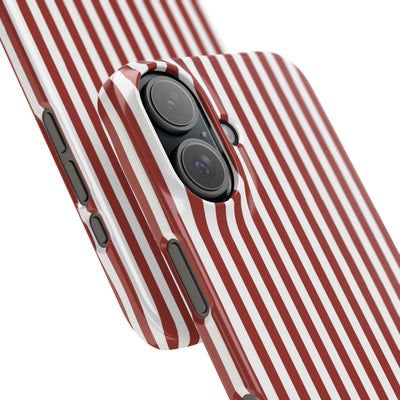 Slim Farmhouse Red Striped Cute Phone Case for Iphone 16 - | iPhone 15 Pro Max Case | iPhone 14 Case Iphone 13 12 11 10 9 8 7 Gift for Her - Studio40ParkLane