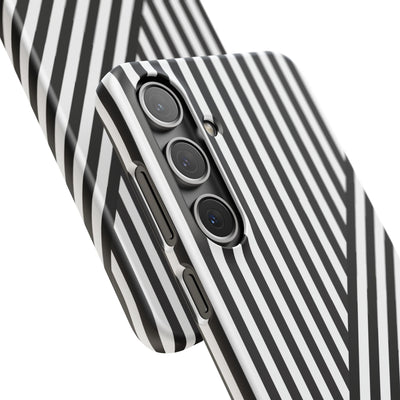 Aesthetic Black White Stripes Cute Phone Case Sleek Snap - For iPhone 17 Pro Max iPhone 16 Pro iPhone 15 Iphone 14 Plus 13 Pro 12 11 10 Gift - Studio40ParkLane