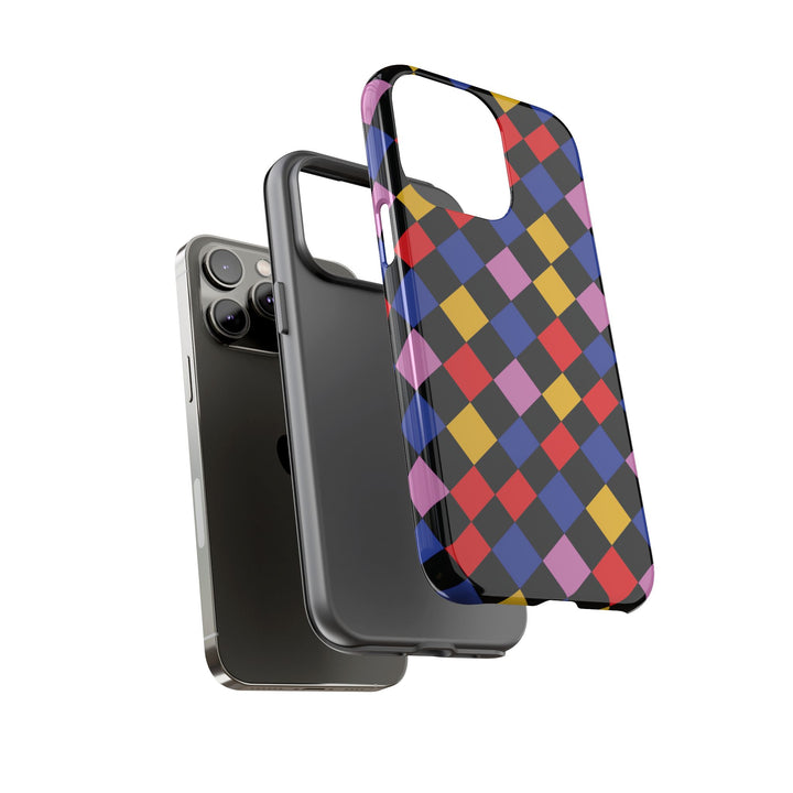Aesthetic Tough Colorful Checkerboard Phone Case Premium - For iPhone 17 Pro Max iPhone 16 Pro iPhone 15 Iphone 14 Plus 13 Pro 12 11 10 XR - Studio40ParkLane
