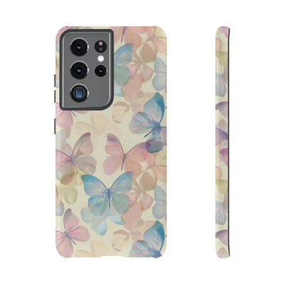 Cute Samsung Case | Cool Iphone Case | Summer Pastel Butterflies, Samsung S24, S23, S22, S21, IPhone 15 Case | Iphone 14 Case, Iphone 13 Case