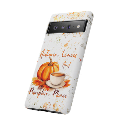 Impact Resistant, Fall Leaves Pumpkin Pie, Cute Phone Cases for Samsung S24, S23, S22, S21, IPhone 15 pro Iphone 14 pro Iphone 13 IPhone 12 Iphone 11